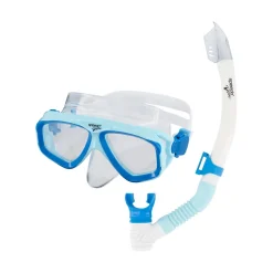 Snorkelling|Mask & Snorkels-Speedo Adult Adventure Mask & Snorkel Set Blue Clear