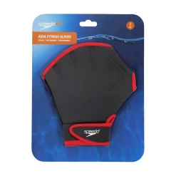 Training Aids-Speedo Aquatic Fitness Gloves Red