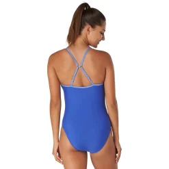 Recreation|Fitness-Speedo Asymmetrical Colorblock One Piece Dazzling Blue