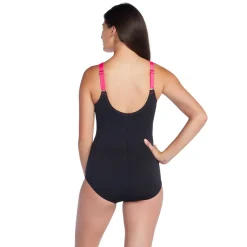Fitness|One Pieces-Speedo Banded Colorblock One Piece Fandango Pink