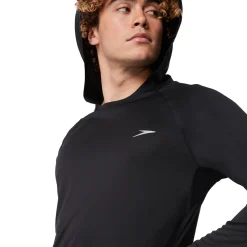 Rashguards-Speedo Baybreeze Long Sleeve Hoodie Black