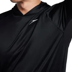 Rashguards-Speedo Baybreeze Long Sleeve Hoodie Black