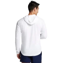 Rashguards-Speedo Baybreeze Long Sleeve Hoodie White