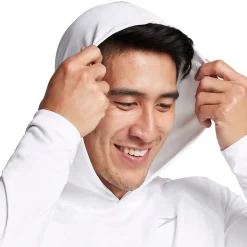 Rashguards-Speedo Baybreeze Long Sleeve Hoodie White