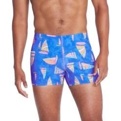 Square Legs-Speedo Beachstar Print Square Leg Sevres Blue