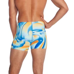 Square Legs-Speedo Beachstar Print Square Leg Tranquil Blue