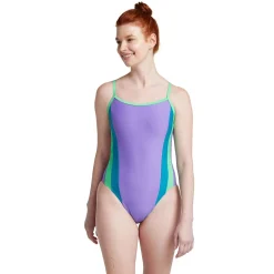 Fitness|Training-Speedo Colorblock One Back One Piece Purple Blue