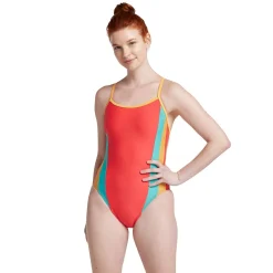 Fitness|Training-Speedo Colorblock One Back One Piece Red