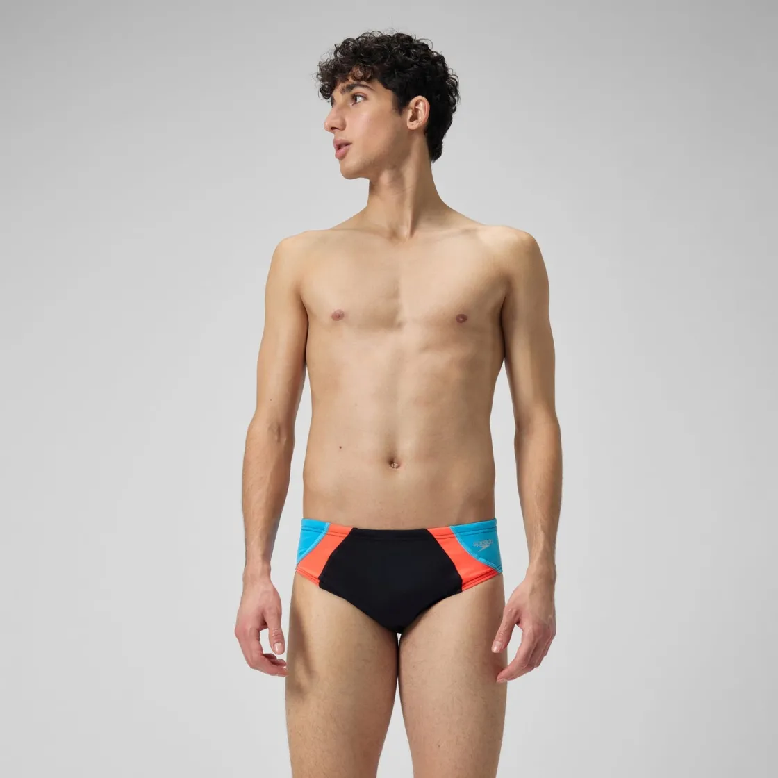 Briefs-Speedo Colorblock One Brief Siren Red