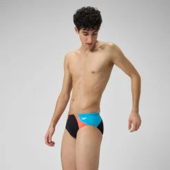 Briefs-Speedo Colorblock One Brief Siren Red