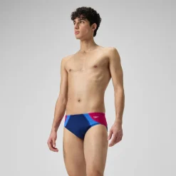 Briefs-Speedo Colorblock One Brief Blue Magenta Haze