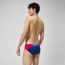 Briefs-Speedo Colorblock One Brief Blue Magenta Haze