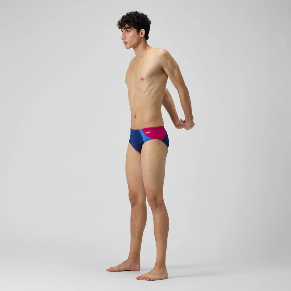 Briefs-Speedo Colorblock One Brief Blue Magenta Haze