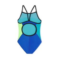 Girls Training|Girls Swimwear-Speedo Colorblock Propel Back One Piece Cobalt Blue