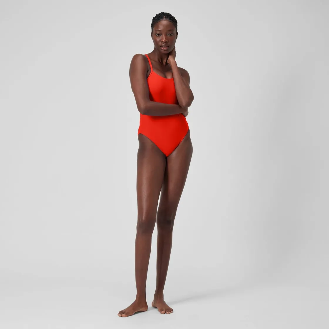 Fitness|One Pieces-Speedo Colorblock Racerback One Piece Coquelicot Red