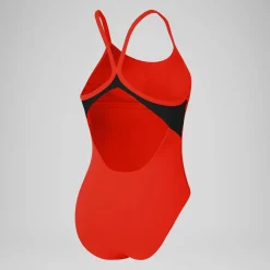 Fitness|One Pieces-Speedo Colorblock Racerback One Piece Coquelicot Red