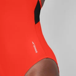 Fitness|One Pieces-Speedo Colorblock Racerback One Piece Coquelicot Red