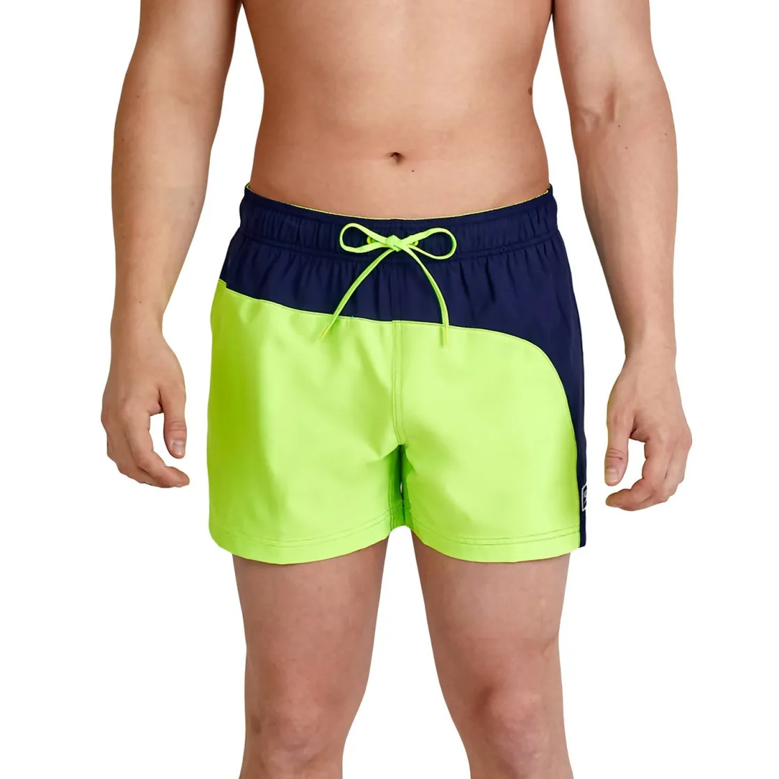 Swim Trunks & Boardshorts-Speedo Colorblock Redondo Edge Volley 14" Green/Navy