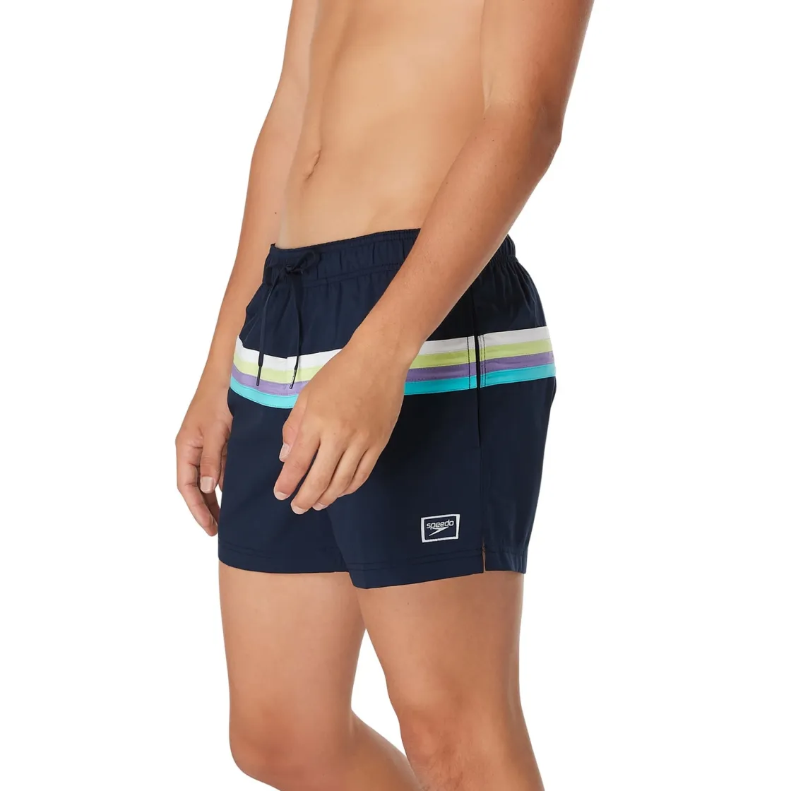 Swim Trunks & Boardshorts-Speedo Colorblock Redondo Edge Volley 14" Navy
