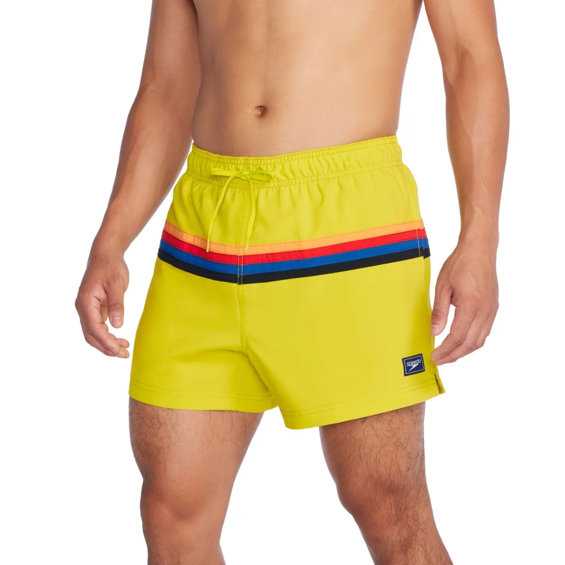 Swim Trunks & Boardshorts-Speedo Colorblock Redondo Edge Volley 14" Bitter Lime