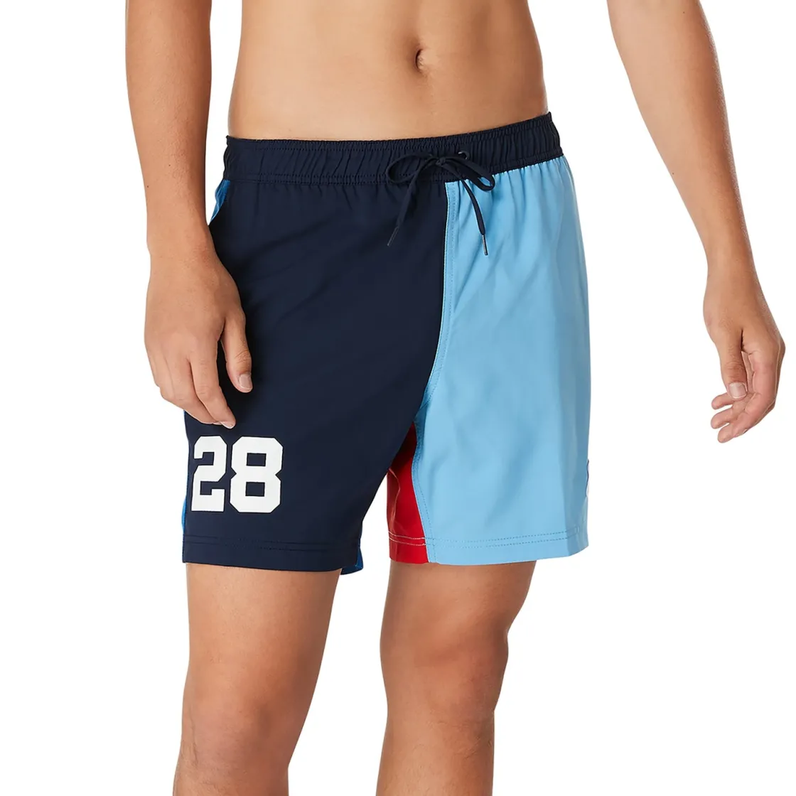 Swim Trunks & Boardshorts-Speedo Colorblock Redondo Edge Volley 17" Navy