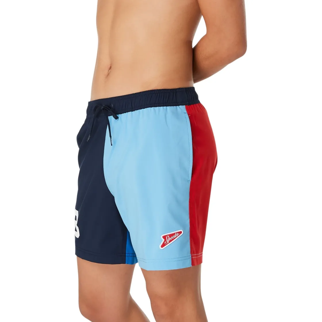 Swim Trunks & Boardshorts-Speedo Colorblock Redondo Edge Volley 17" Navy