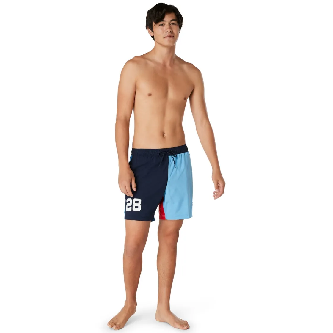 Swim Trunks & Boardshorts-Speedo Colorblock Redondo Edge Volley 17" Navy