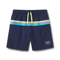 Boys Swimwear-Speedo Colorblock Redondo Volley 15" Peacoat Blue