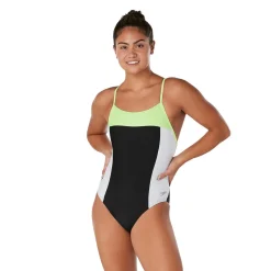 Training|One Pieces-Speedo Colorblock Relay Back with Shelf Bra One Piece Anthracite