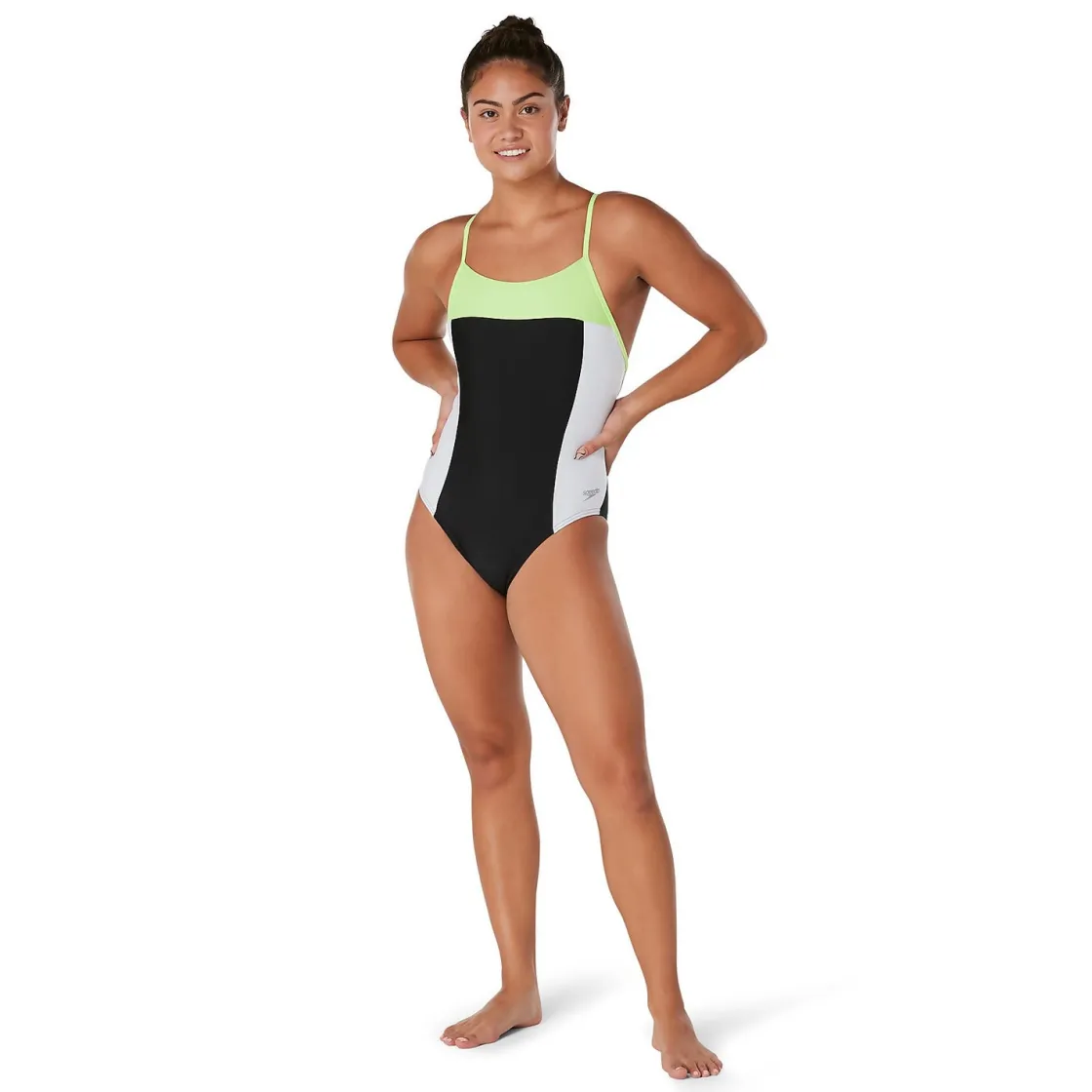 Training|One Pieces-Speedo Colorblock Relay Back with Shelf Bra One Piece Anthracite