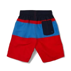 Boys Swimwear-Speedo Colorblocked Boardshort 17" Red Blue