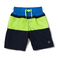 Boys Swimwear-Speedo Colorblocked Boardshort 17" Lime Blue Navy