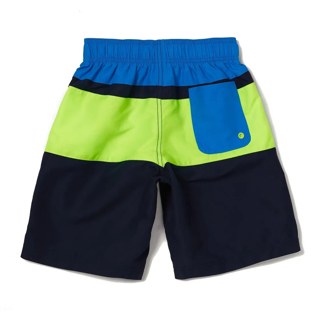 Boys Swimwear-Speedo Colorblocked Boardshort 17" Lime Blue Navy