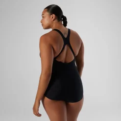 Fitness|One Pieces-Speedo Conservative Ultraback with Princess Seam Black