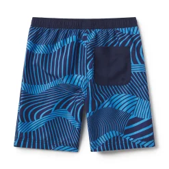 Boys Swimwear-Speedo Coral Sea Boardshort 17" Stripe Blue