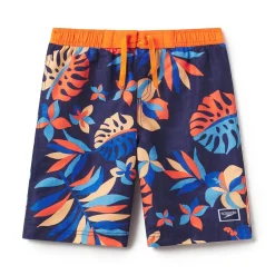 Boys Swimwear-Speedo Coral Sea Boardshort 17" Navy Orange