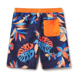 Boys Swimwear-Speedo Coral Sea Boardshort 17" Navy Orange