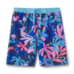 Boys Swimwear-Speedo Coral Sea Boardshort 17" Floral Blue