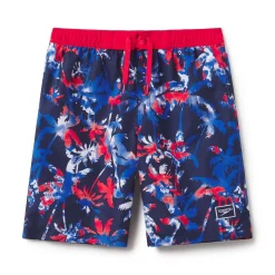 Boys Swimwear-Speedo Coral Sea Boardshort 17" Navy Blue Red