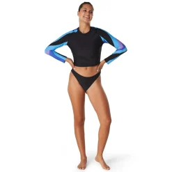 Rashguards-Speedo Crop Print Sleeve Rashguard