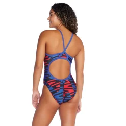 Racing|One Pieces-Speedo Disco Boom Flyback Red Blue