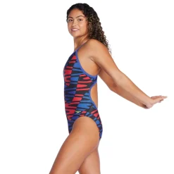 Racing|One Pieces-Speedo Disco Boom Flyback Red Blue