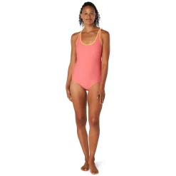 Recreation|Fitness-Speedo Double Strap Racerback One Piece Coral Pink