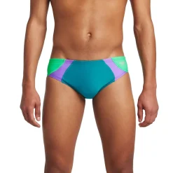 Briefs-Speedo Dual Colorblock One Brief Aquarium Blue