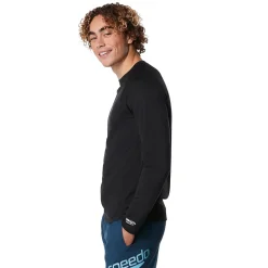 Teamwear|Rashguards-Speedo Easy Solid Long Sleeve Swim Rashguard Black