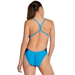 Racing|One Pieces-Speedo Edge Splice One Back One Piece Navy Blue