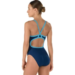One Pieces|Training-Speedo Endurance+ - Solid Flyback Training One Piece Blue