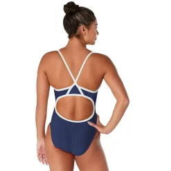 Fitness|Training-Speedo Endurance+ - Solid Flyback Training One Piece Navy White