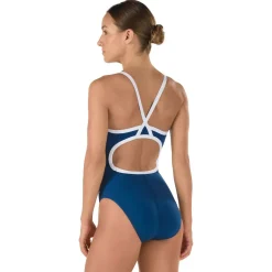 Fitness|Training-Speedo Endurance+ - Solid Flyback Training One Piece Navy/White