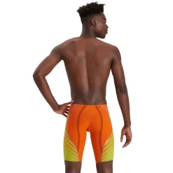 Tech Suits-Speedo Fastskin LZR Sonic Scorch Printed Intent Jammer - Fina Approved Orange Yellow
